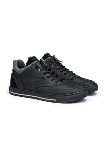 LLOYD Herren Schnürschuhe Ellison, Männer Low-Top Sneaker, lose Einlage,Schnuerer,straßenschuhe,Strassenschuhe,Schnuerung, Black, 43 im Sale